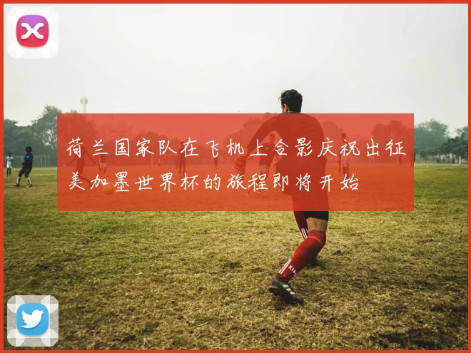 荷兰国家队在飞机上合影庆祝出征美加墨世界杯的旅程即将开始